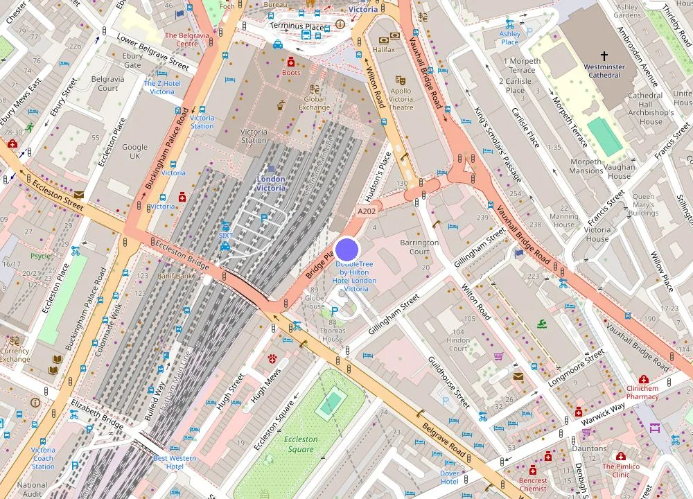 Map: DoubleTree by Hilton London Victoria